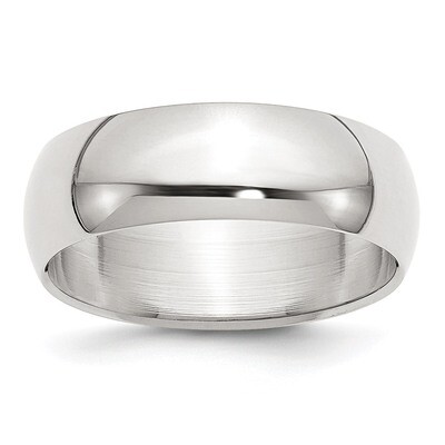 7mm Half-Round Band - Sterling Silver QWH070 by Chisel, MPN: QWH070, 883957260068