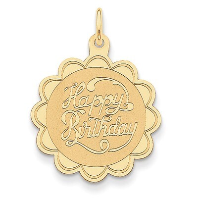 Happy Birthday Charm 14k Gold XAC761, MPN: XAC761, 883957344195