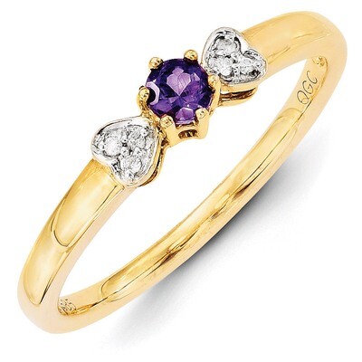 1 Birthstone Family Jewelry Diamond Semi-Set Ring 14k Yellow Gold XMR27/1, MPN: XMR27/1, 8839574184…