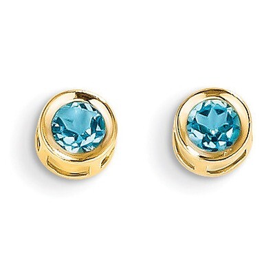 Blue topaz Earrings - December 14k Gold XBE12, MPN: XBE12, 883957336404