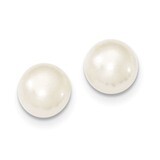 10-11mm White Cultured Button Pearl Stud Earrings Sterling Silver QE7665, MPN: QE7665, 883957555232