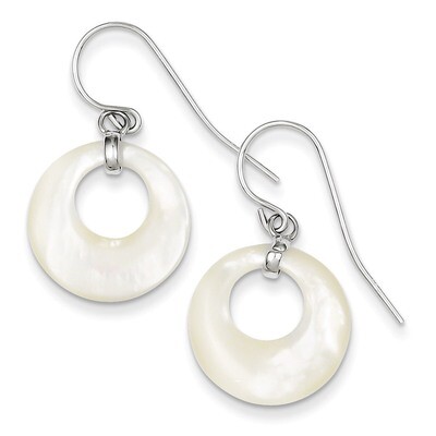 Mother of Pearl Earrings Sterling Silver QE5124, MPN: QE5124, 191101561146