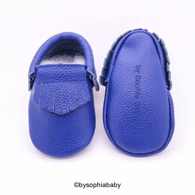 Baby Moccasins Blue Tassel Fringe Moccasins Baby Leather Shoes Baby boy moccasins Toddler Moccasins…