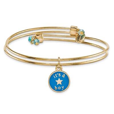 Gold-tone Trinky Things It&#39;s a Boy Star Bracelet Card GM16020, MPN: GM16020, 853691006123