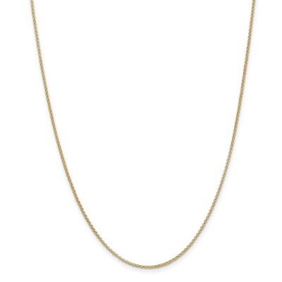 16 Inch 1.55mm Rolo Pendant Chain 14k Gold PEN321-16, MPN: PEN321-16, 191101457302