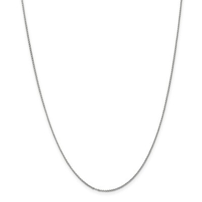 20 Inch 1.15mm Rolo Pendant Chain 14k white Gold PEN322-20, MPN: PEN322-20, 191101358807