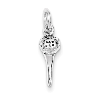 Golf Ball And Tee Charm Sterling Silver QC753, MPN: QC753, 883957916927