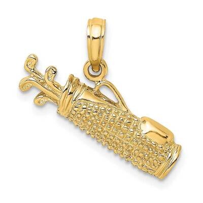 Golf Bag Charm 14k Gold C3548, MPN: C3548, 637218043187
