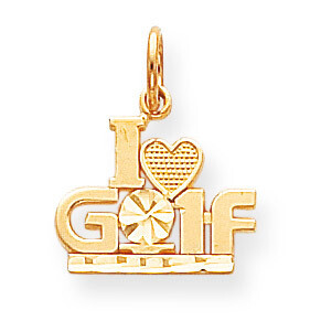 Golf Charm 10k Gold 10C145, MPN: 10C145, 883957343099
