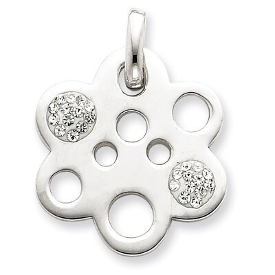 Swarovski Crystal Flower Pendant Sterling Silver QP1404