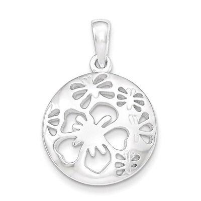 Cut-out Flower Pendant Sterling Silver QP4324