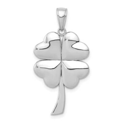 4-Leaf Clover Charm 14k White Gold Polished C2199W, MPN: C2199W, 637218125975