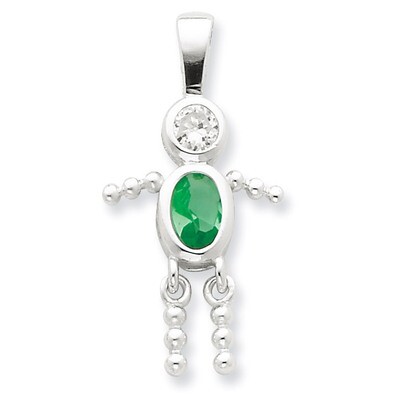 August Boy Pendant Diamond Sterling Silver QC6713AUG, MPN: QC6713AUG, 716838193950