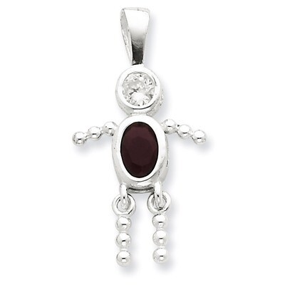 January Boy Pendant Diamond Sterling Silver QC6713JAN, MPN: QC6713JAN, 716838193882