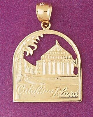 Dazzlers Jewelry Catalina Island Pendant Necklace Charm Bracelet in Yellow, White or Rose Gold 4855…