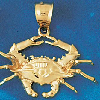 Dazzlers Jewelry Crab Pendant Necklace Charm Bracelet in Yellow, White or Rose Gold 764, MPN: DZ-76…