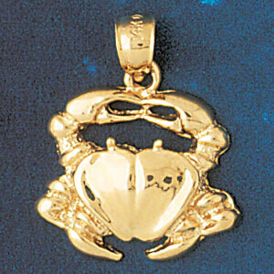 Dazzlers Jewelry Crab Pendant Necklace Charm Bracelet in Yellow, White or Rose Gold 756, MPN: DZ-75…