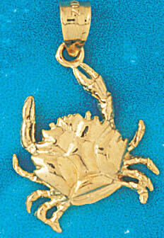Dazzlers Jewelry Crab Pendant Necklace Charm Bracelet in Yellow, White or Rose Gold 754, MPN: DZ-75…