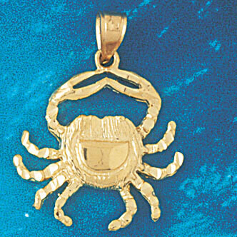 Dazzlers Jewelry Crab Pendant Necklace Charm Bracelet in Yellow, White or Rose Gold 755, MPN: DZ-75…