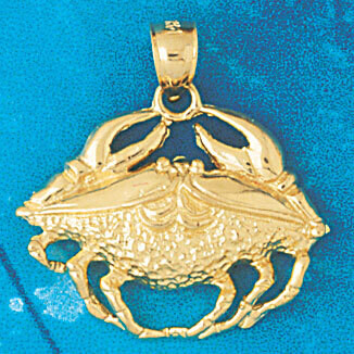Dazzlers Jewelry Crab Pendant Necklace Charm Bracelet in Yellow, White or Rose Gold 744, MPN: DZ-74…
