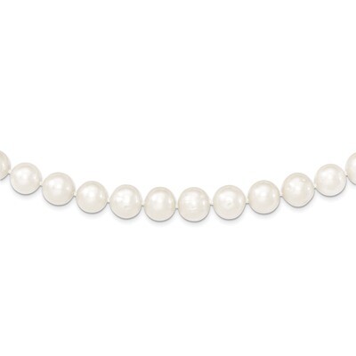 10-11mm White Cultured Pearl Necklace Sterling Silver QH4828-16, MPN: QH4828-16, 883957461137