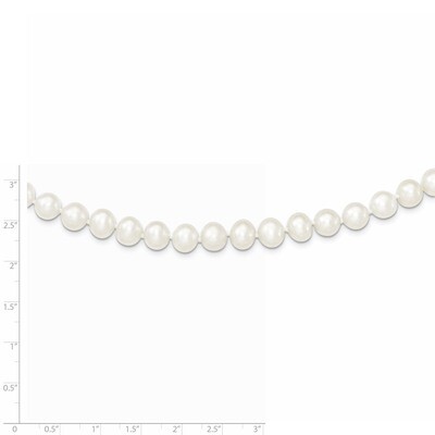 8-9mm White Cultured Pearl Necklace Sterling Silver QH4728-20, MPN: QH4728-20, 883957601526