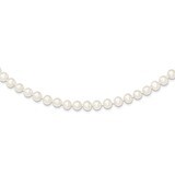 6-7mm White Cultured Pearl Necklace Sterling Silver QH4726-16, MPN: QH4726-16, 883957579559