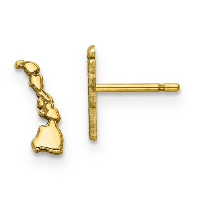 Hawaii State Small Earrings Gold-plated on Silver Engravable XNE50GP-HI, MPN: XNE50GP-HI, 886774566…