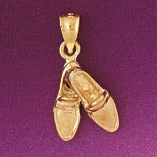 Dazzlers Jewelry Shoe Pendant Necklace Charm Bracelet in Yellow, White or Rose Gold 6126, MPN: DZ-6…