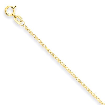 1.35mm Carded Cable Rope Chain 16 Inch 14k Gold 10RY-16, MPN: 10RY-16, 886774406824