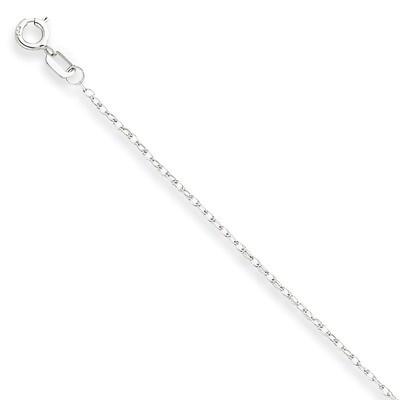 Carded Cable Rope Chain 16 Inch 14k White Gold 7RW-16, MPN: 7RW-16, 886774406640