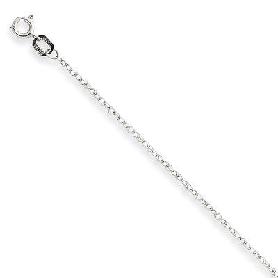 Carded Cable Rope Chain 16 Inch 14k White Gold 8RW-16, MPN: 8RW-16, 886774406732