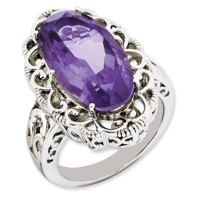 Amethyst Ring Sterling Silver QR3281AM, MPN: QR3281AM, 886774201139