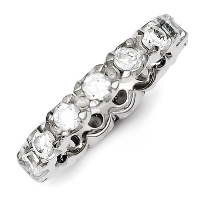 Eternity Ring Sterling Silver Diamond QR1977, MPN: QR1977, 883957185347