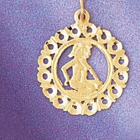 Dazzlers Jewelry Gemini Twins Zodiac Pendant Necklace Charm Bracelet in Yellow, White or Rose Gold …