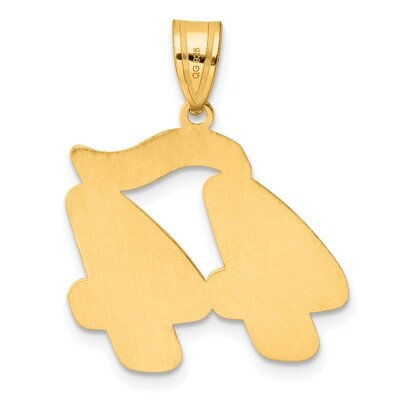Script Number 44 Pendant 14k Gold Polished SCN44, MPN: SCN44, 196904078273