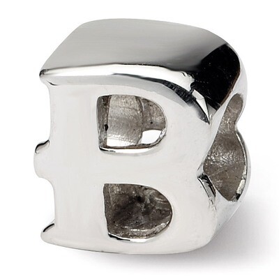 Letter B Bead - Sterling Silver QRS468B, MPN: QRS468B, 883957720784