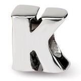 Letter K Bead - Sterling Silver QRS468K, MPN: QRS468K, 883957720876