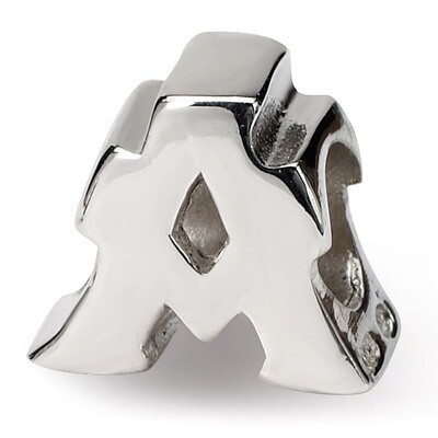 Letter A Bead - Sterling Silver QRS468A, MPN: QRS468A, 883957720777