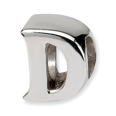 Letter D Bead - Sterling Silver QRS468D, MPN: QRS468D, 883957720807