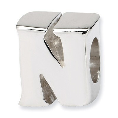 Letter N Bead - Sterling Silver QRS468N, MPN: QRS468N, 883957720906