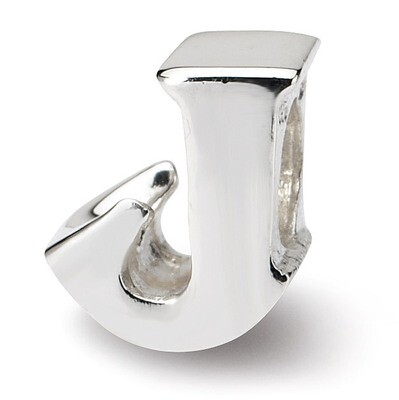 Letter J Bead - Sterling Silver QRS468J, MPN: QRS468J, 883957720869