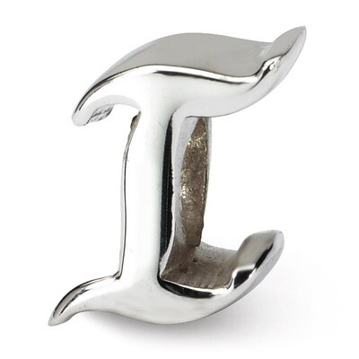 Letter I Script Bead - Sterling Silver QRS1430I, MPN: QRS1430I, 883957304946
