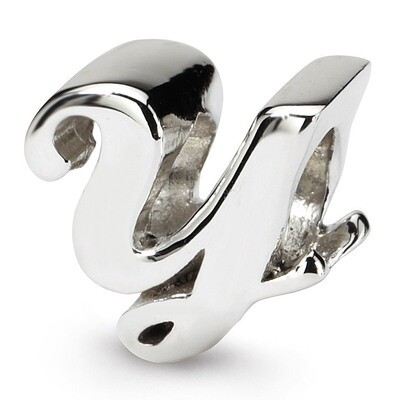 Letter Y Script Bead - Sterling Silver QRS1430Y, MPN: QRS1430Y, 883957305103