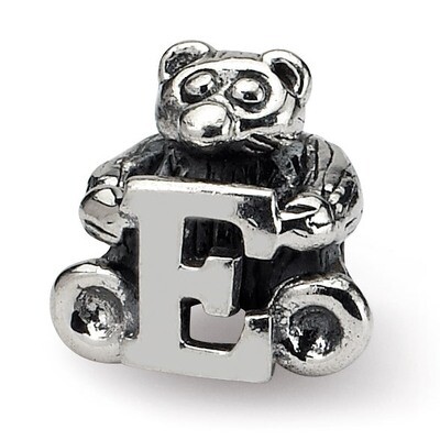 Letter E Bead - Sterling Silver QRS712E, MPN: QRS712E, 883957726700