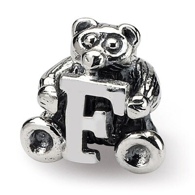 Letter F Bead - Sterling Silver QRS712F, MPN: QRS712F, 883957726717