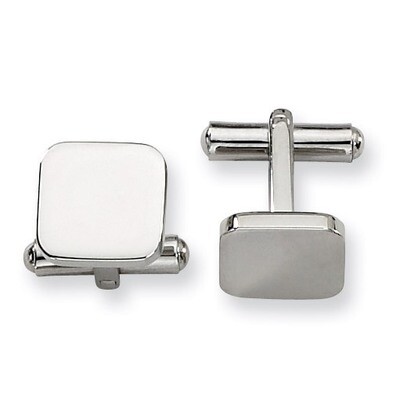 Polished Cufflinks - Stainless Steel SRC158 by Chisel, MPN: SRC158, 883957747279