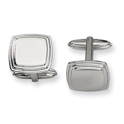 Polished Cufflinks - Stainless Steel SRC154 by Chisel, MPN: SRC154, 883957747248