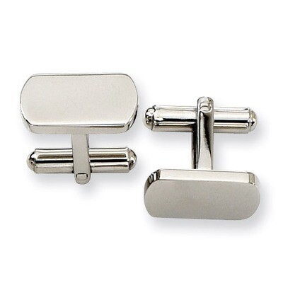 Polished Cufflinks - Stainless Steel SRC137 by Chisel, MPN: SRC137, 883957747170