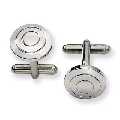 Polished Cufflinks - Stainless Steel SRC114 by Chisel, MPN: SRC114, 883957737393